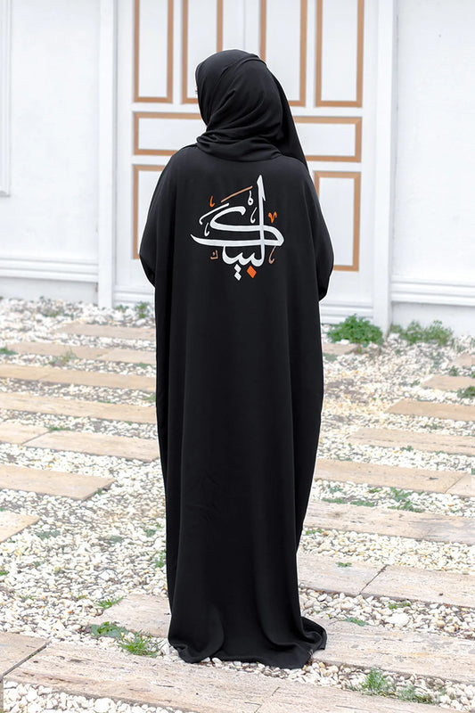 "Lebbeyk" Tesettür ve Namaz Elbisesi Siyah ve Beyaz | L’nour