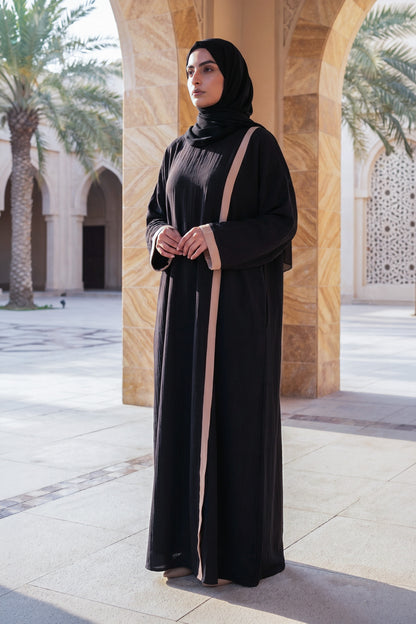“Nadra” Tesettür ve Namaz Elbisesi Siyah ve Taba | L’nour