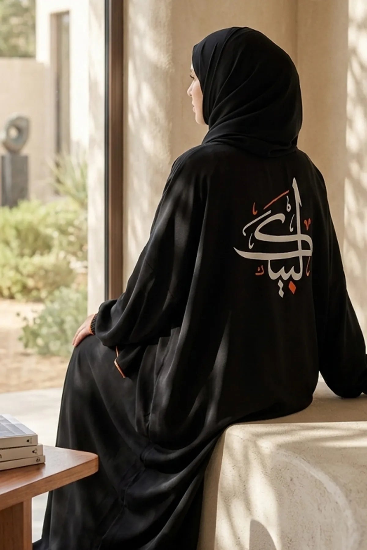 "Lebbeyk" Tesettür ve Namaz Elbisesi Siyah ve Beyaz | L’nour