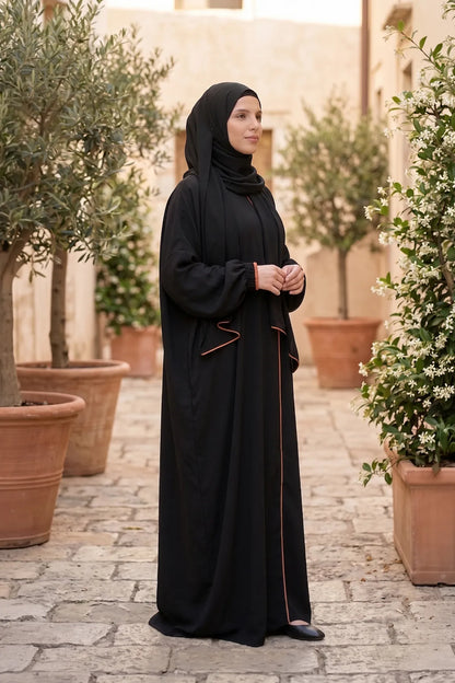 "Lebbeyk" Tesettür ve Namaz Elbisesi Siyah ve Beyaz | L’nour