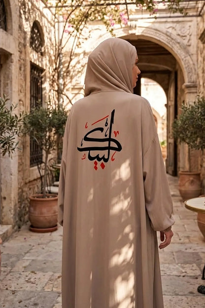 "Lebbeyk" Tesettür ve Namaz Elbisesi Siyah ve Beyaz | L’nour